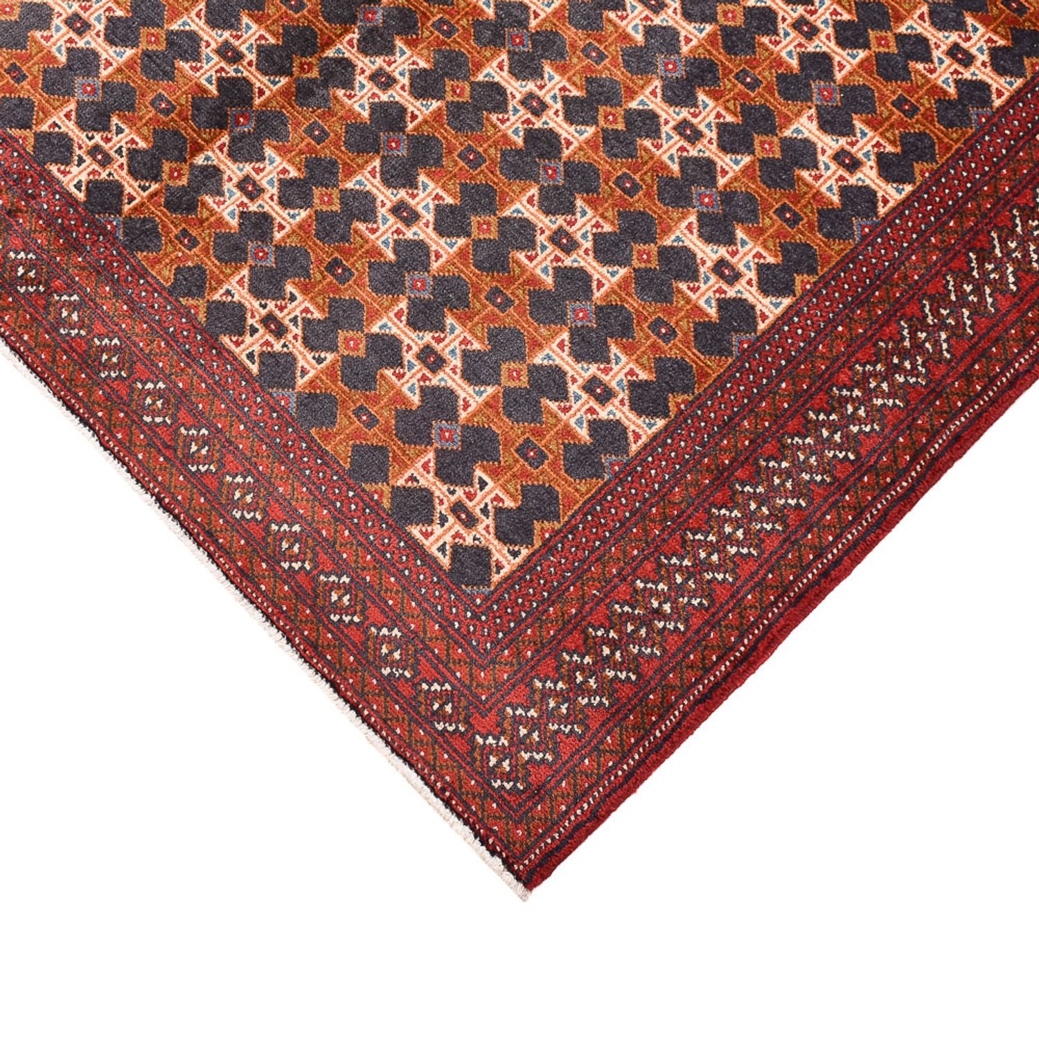 Turkaman-tæppe - 177 x 123 cm - rød
