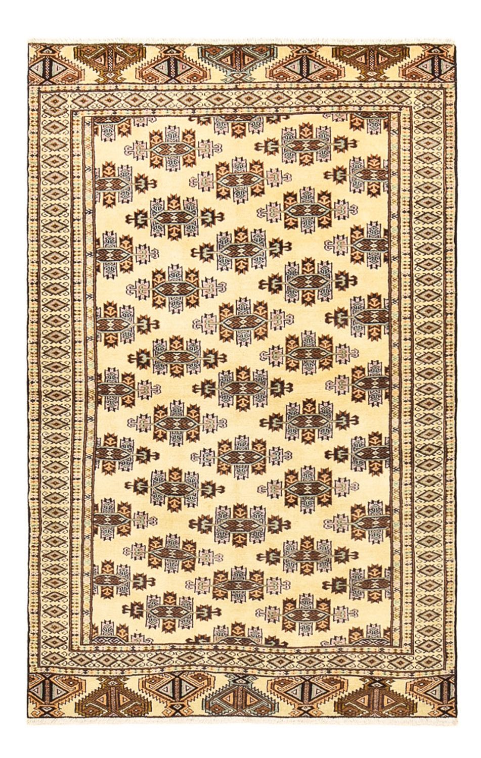 Turkaman-tæppe - 192 x 119 cm - sand