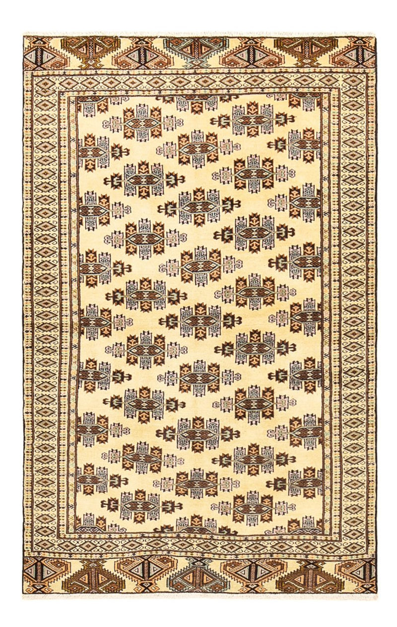 Turkaman-tæppe - 192 x 119 cm - sand