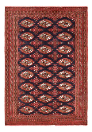 Turkaman-tæppe - 190 x 129 cm - rød