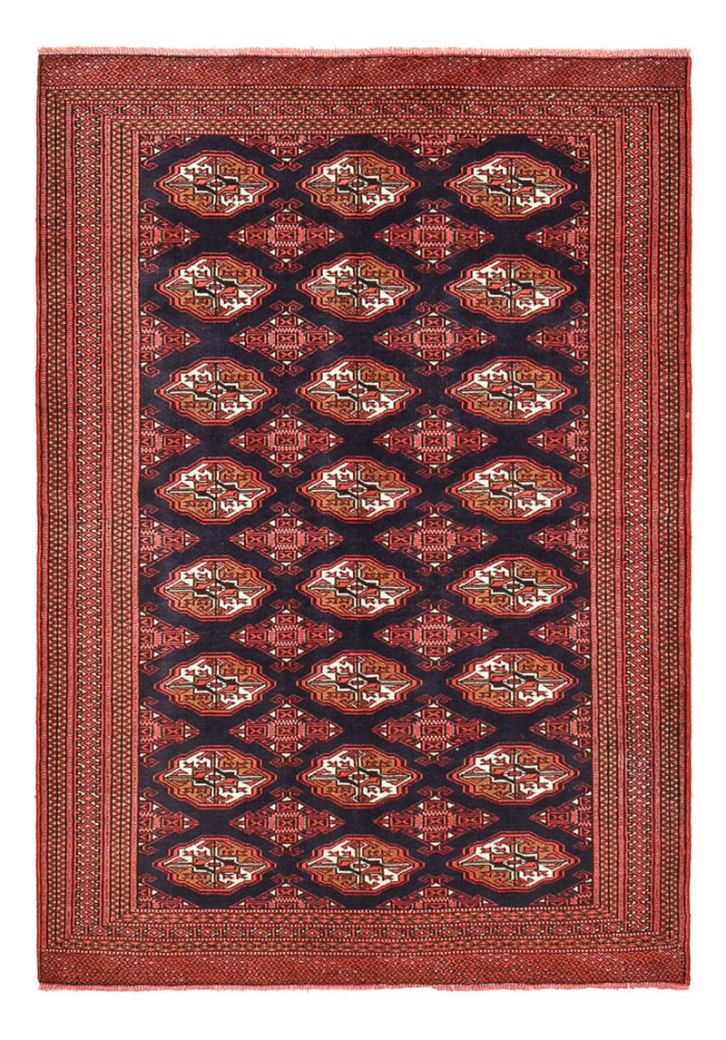Turkaman-tæppe - 190 x 129 cm - rød