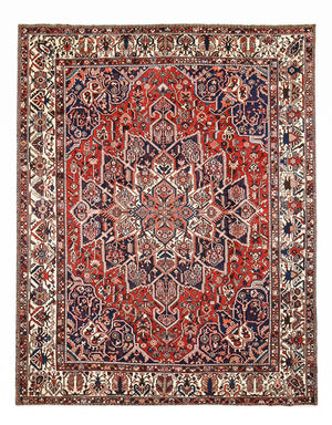 Persisk tæppe - Nomadisk - 393 x 307 cm - rød