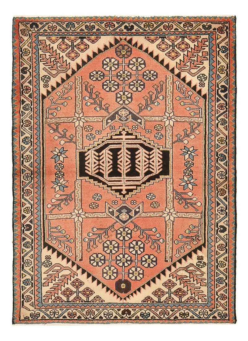 Persisk tæppe - Nomadisk - 141 x 103 cm - lysrød