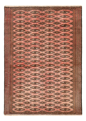Turkaman-tæppe - 128 x 90 cm - lysrød