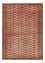 Turkaman-tæppe - 128 x 90 cm - lysrød