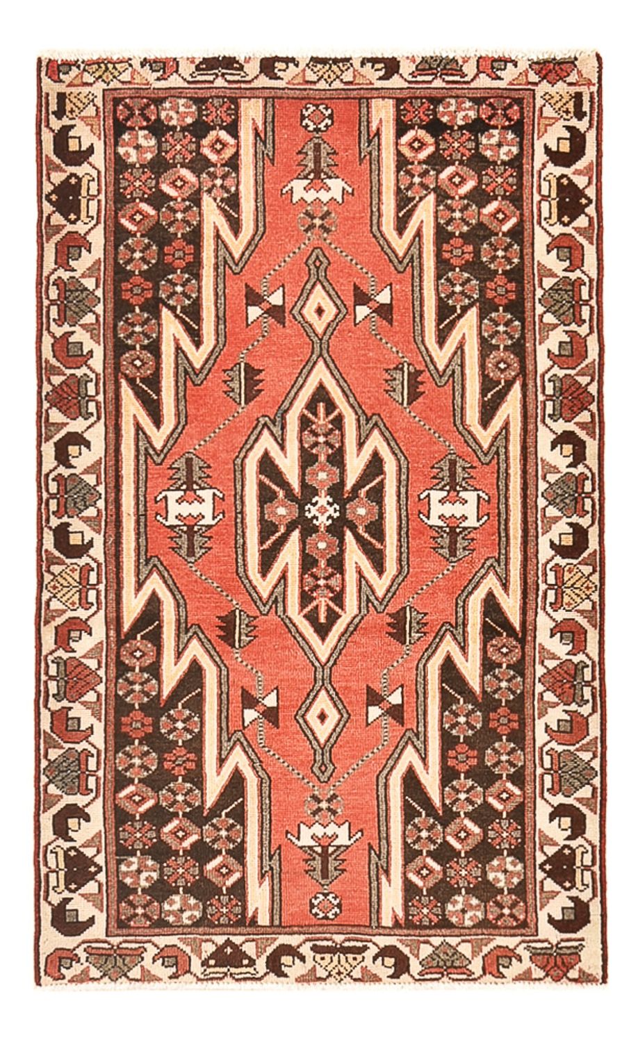 Persisk tæppe - Nomadisk - 125 x 75 cm - lysrød