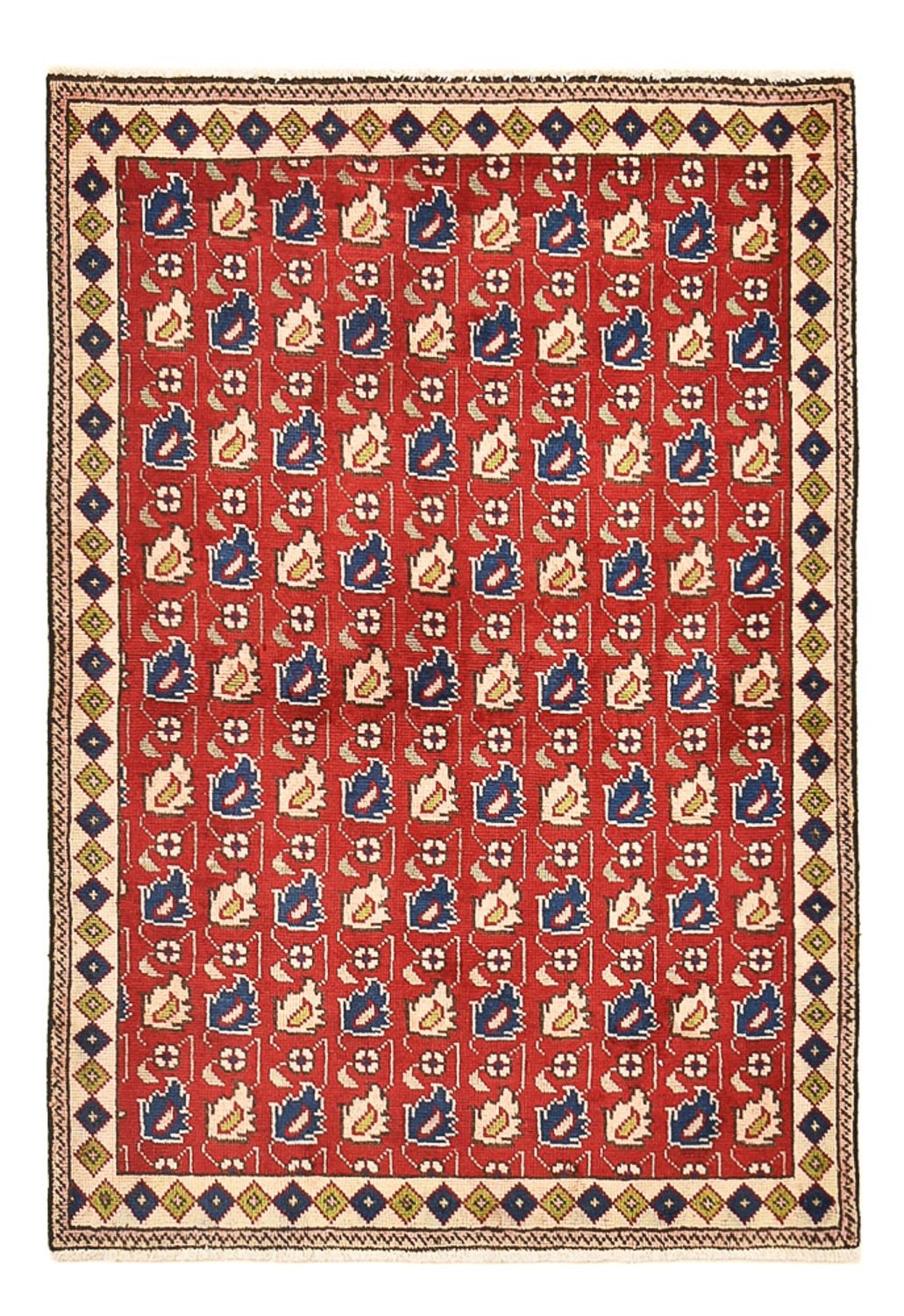 Persisk tæppe - Tabriz - 140 x 96 cm - rød