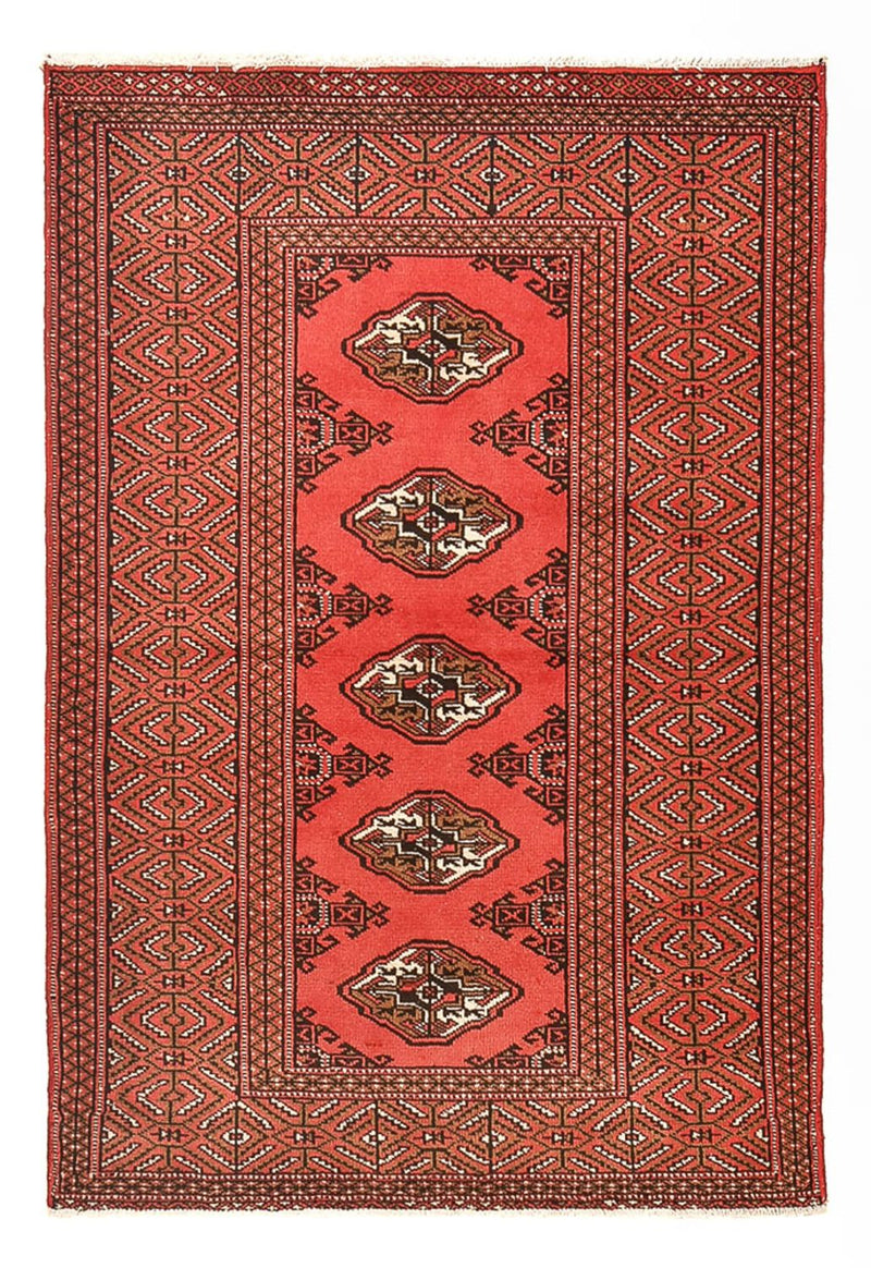 Turkaman-tæppe - 144 x 98 cm - rød