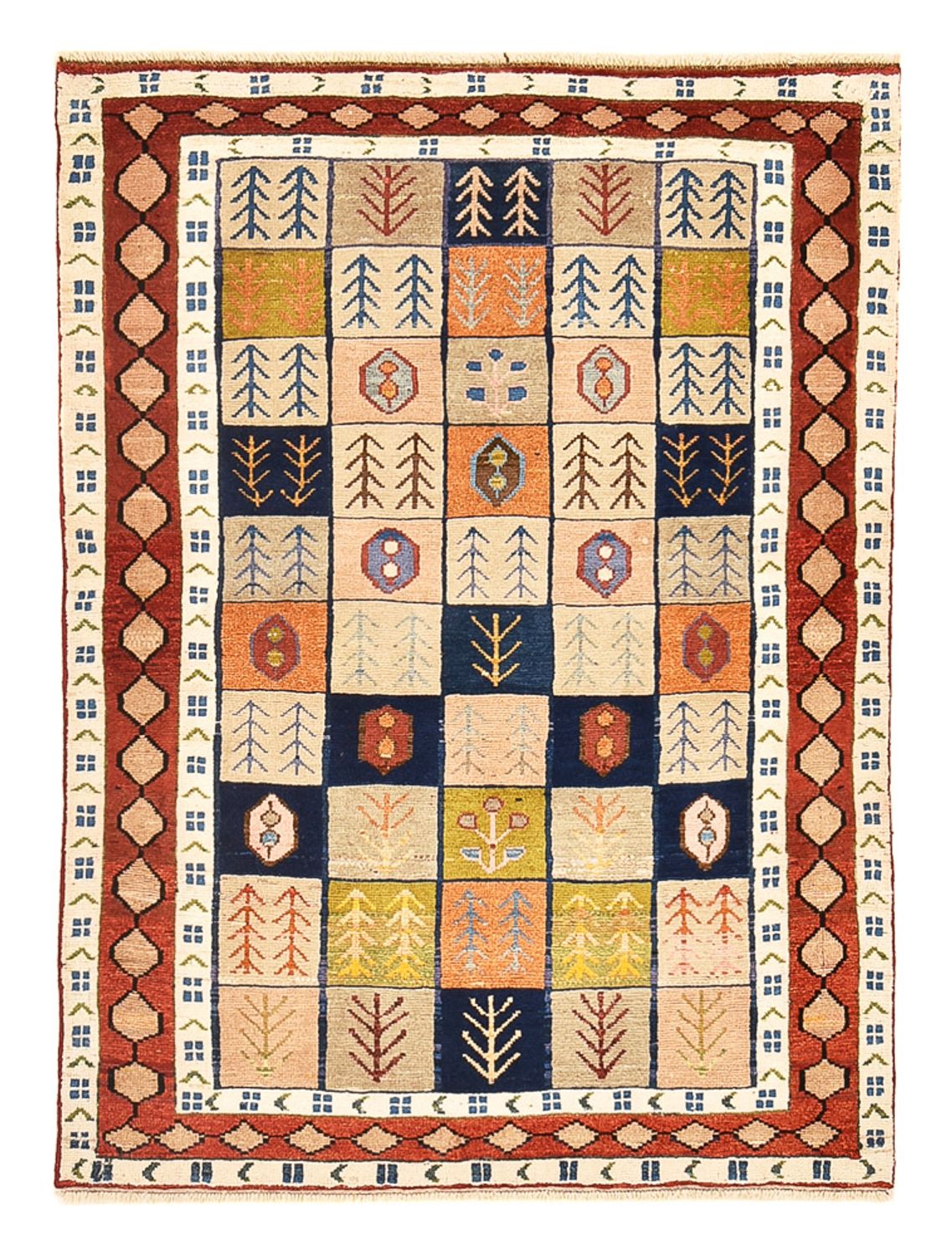 Gabbeh-tæppe - Persisk - 143 x 103 cm - flerfarvet
