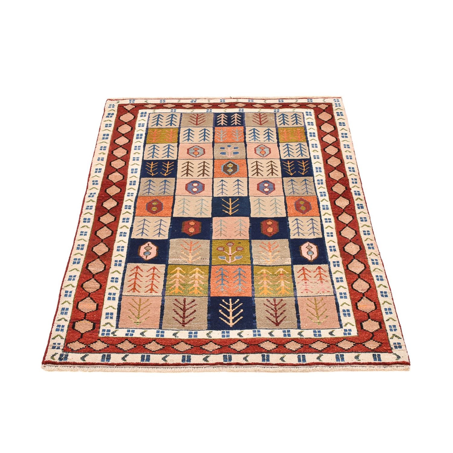 Gabbeh-tæppe - Persisk - 143 x 103 cm - flerfarvet