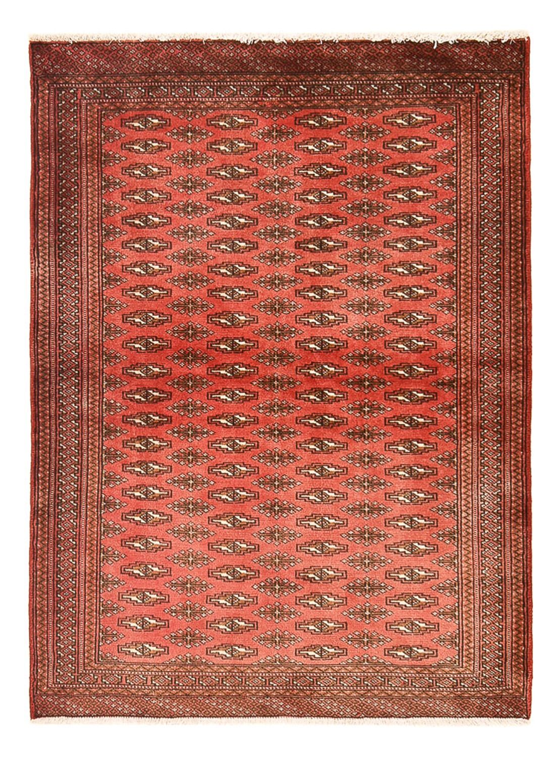 Turkaman-tæppe - 140 x 104 cm - rød