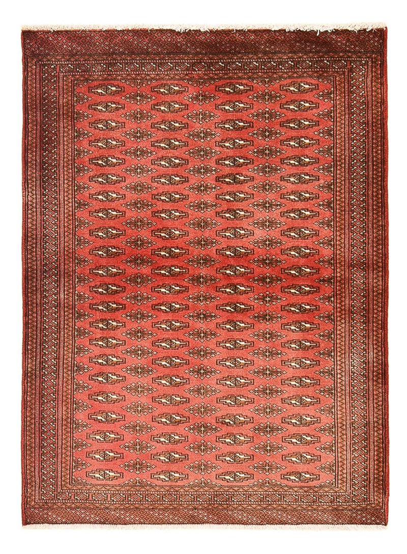 Turkaman-tæppe - 140 x 104 cm - rød