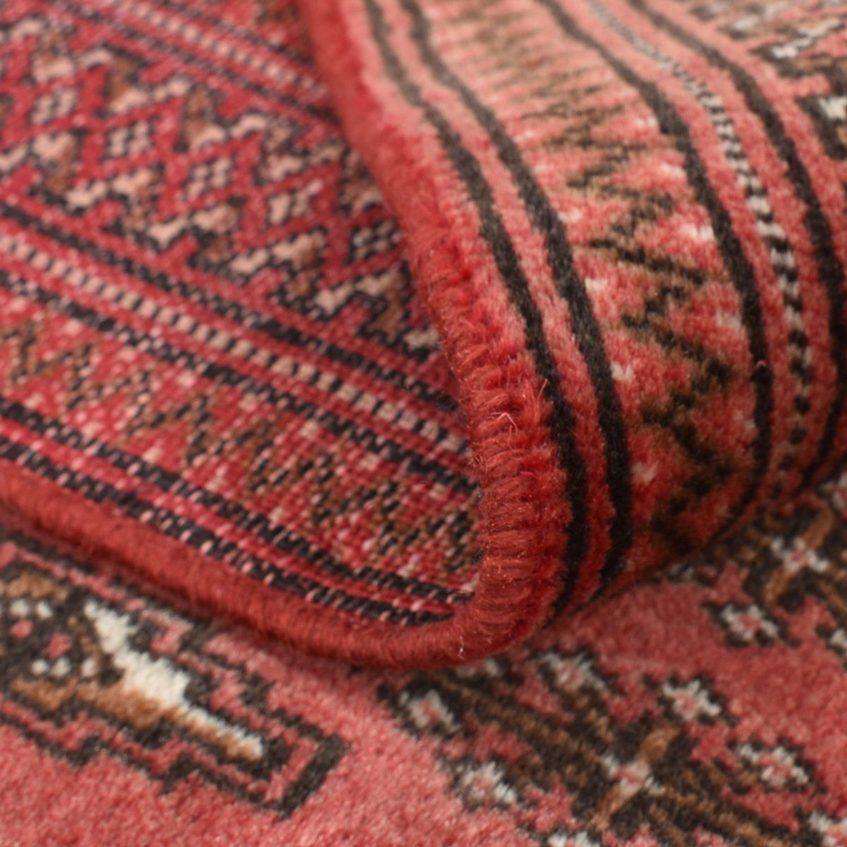 Turkaman-tæppe - 140 x 104 cm - rød