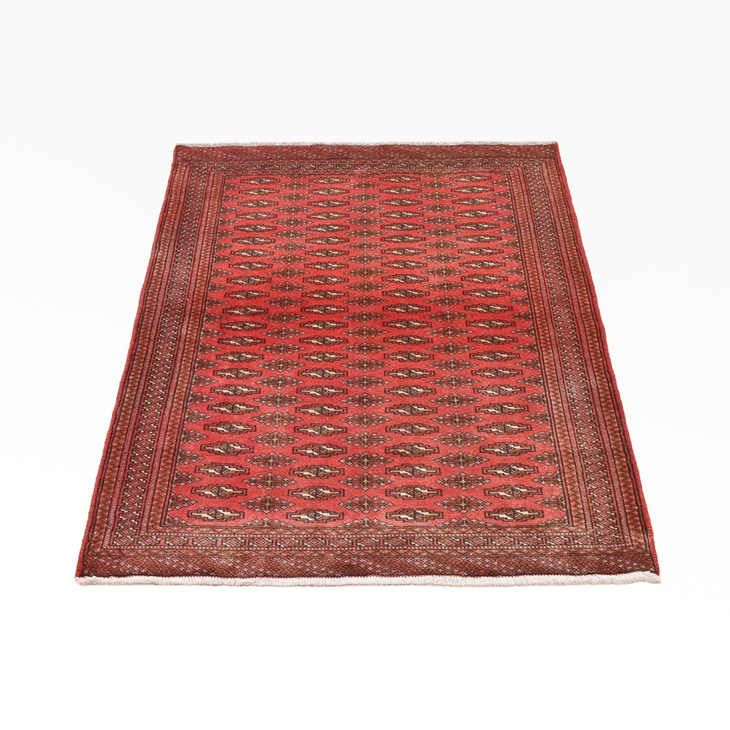 Turkaman-tæppe - 140 x 104 cm - rød