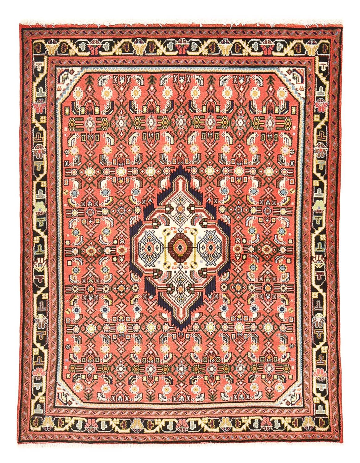 Persisk tæppe - Nomadisk - 143 x 109 cm - lysrød