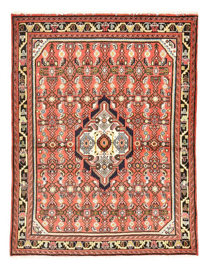 Persisk tæppe - Nomadisk - 143 x 109 cm - lysrød