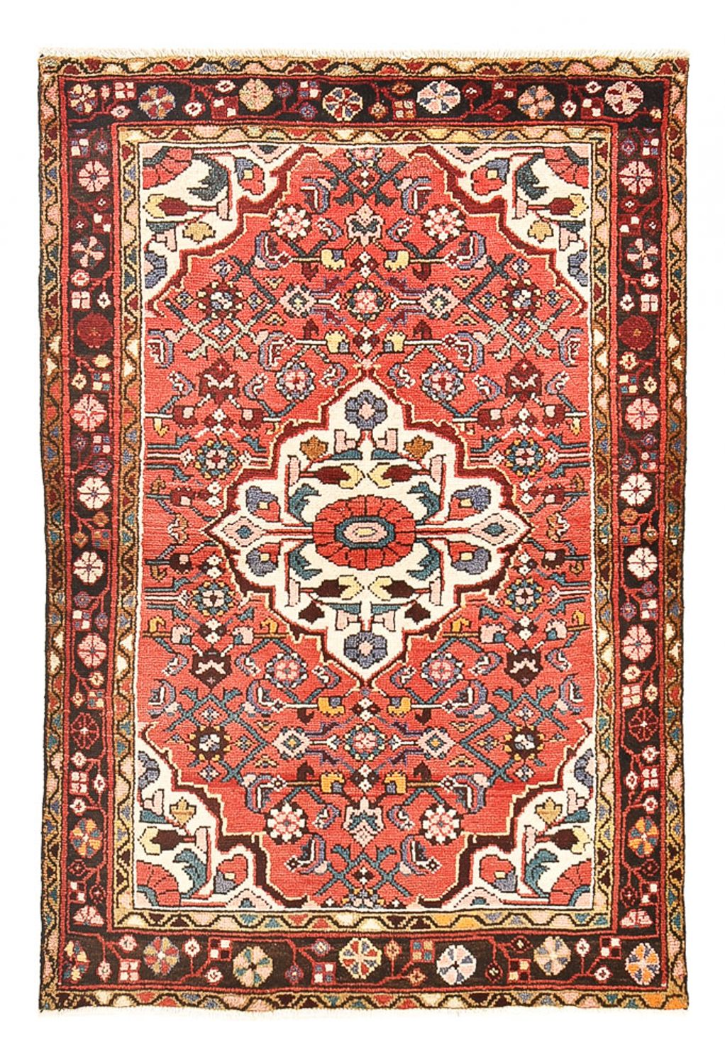 Persisk tæppe - Nomadisk - 151 x 99 cm - lysrød