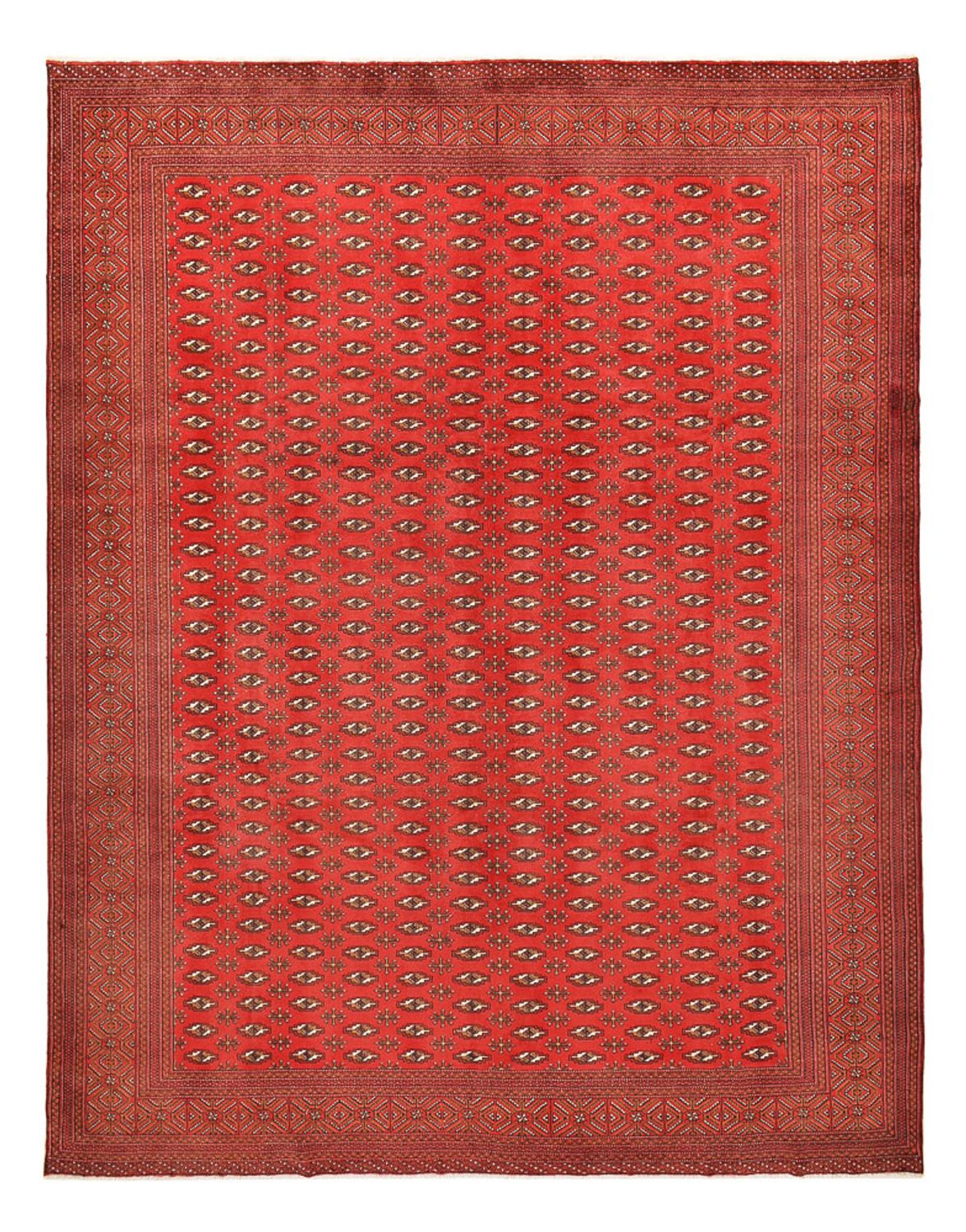 Turkaman-tæppe - 385 x 304 cm - rød