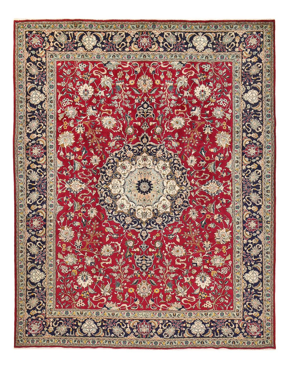 Persisk tæppe - Tabriz - 386 x 301 cm - rød