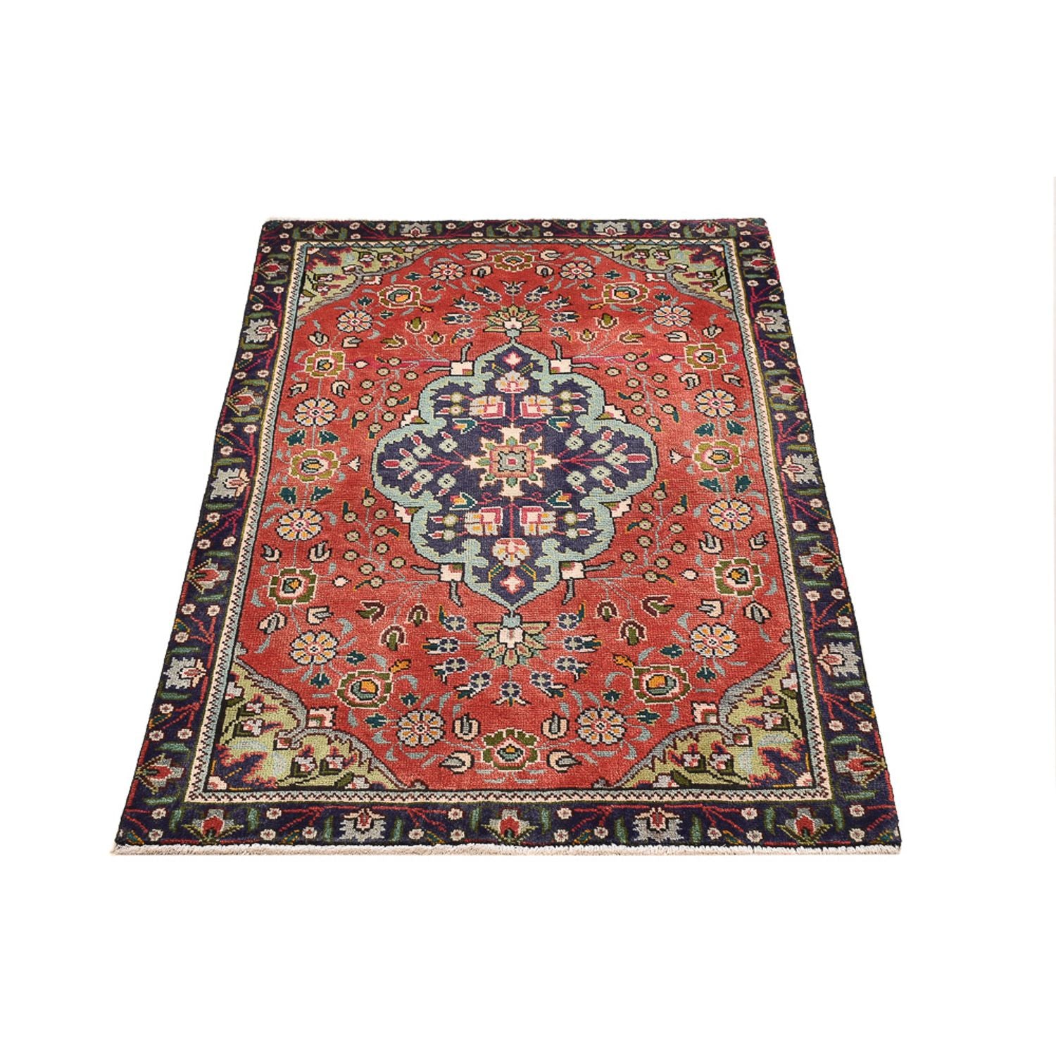 Persisk tæppe - Tabriz - 139 x 90 cm - lysrød