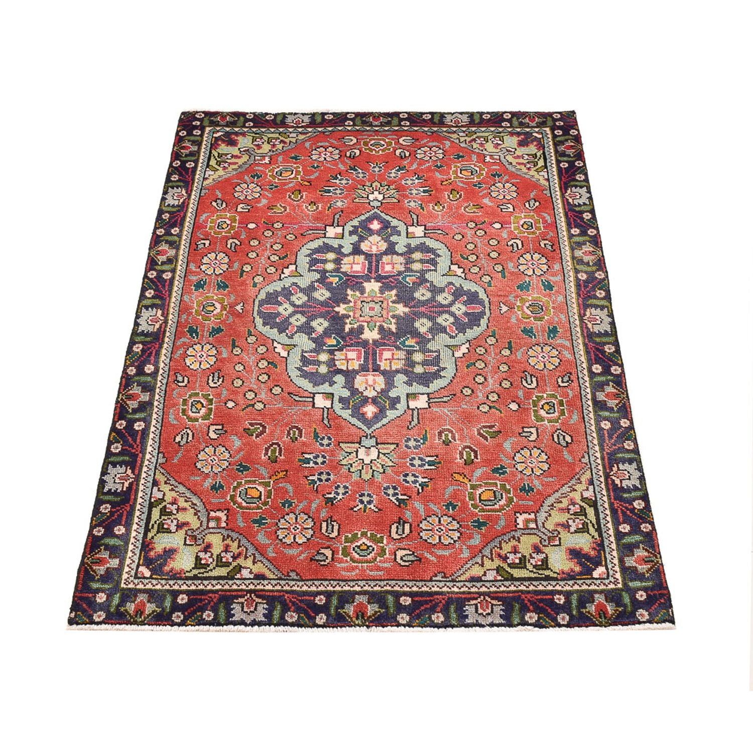 Persisk tæppe - Tabriz - 141 x 90 cm - lysrød