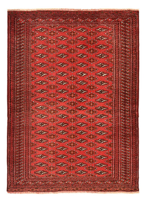 Turkaman-tæppe - 138 x 98 cm - rød