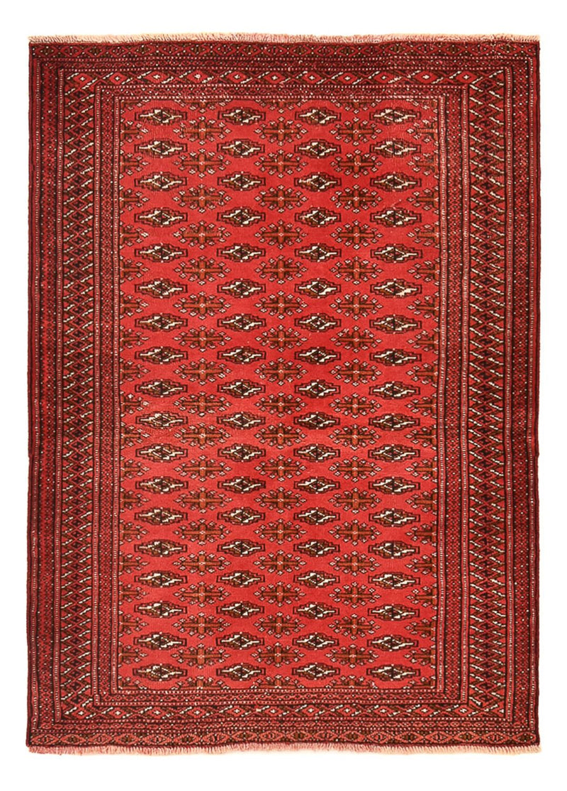 Turkaman-tæppe - 138 x 98 cm - rød