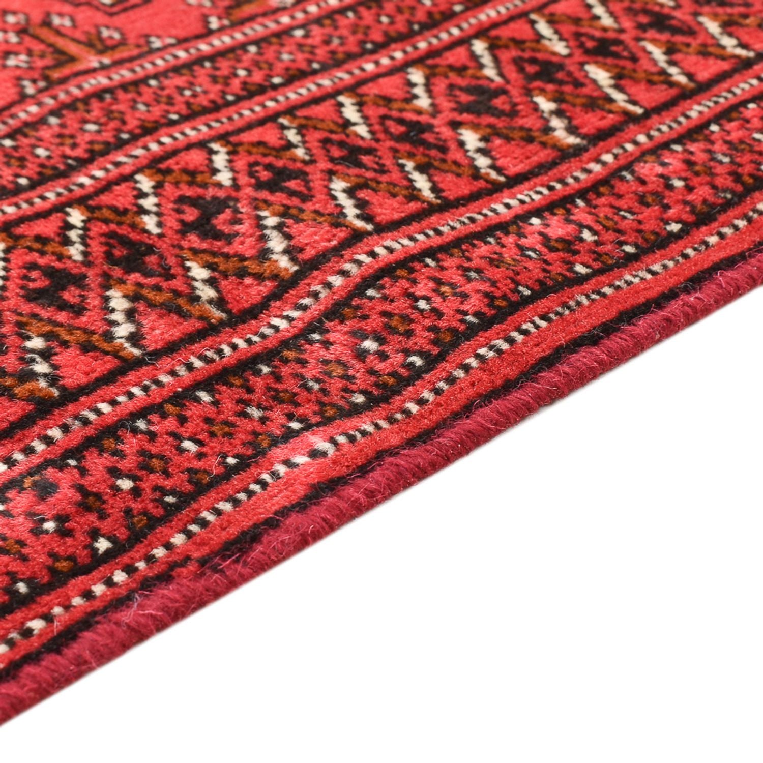 Turkaman-tæppe - 138 x 98 cm - rød