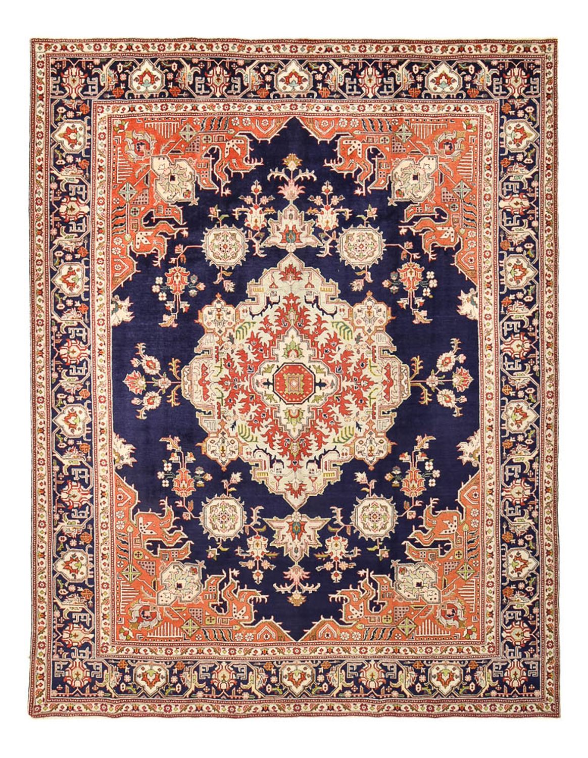Persisk tæppe - Tabriz - 388 x 298 cm - flerfarvet