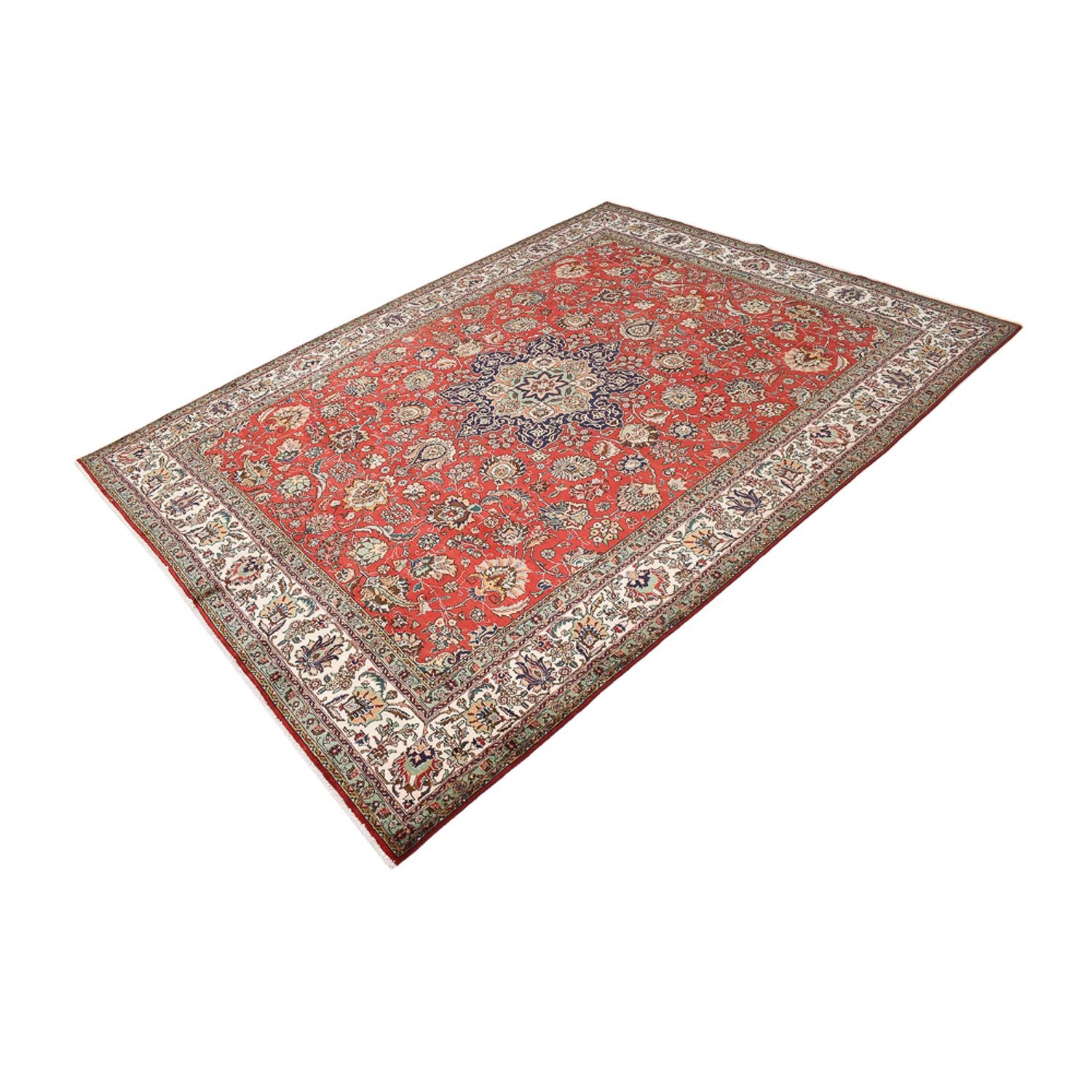 Persisk tæppe - Tabriz - 395 x 308 cm - rød