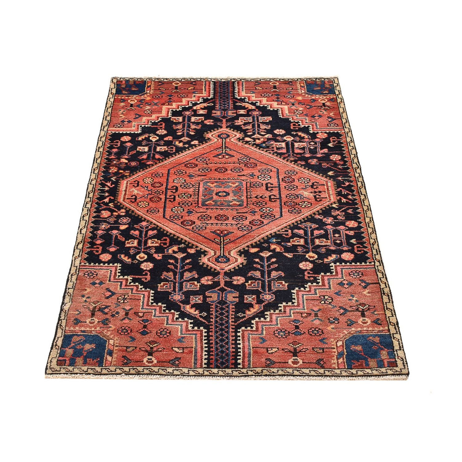 Persisk tæppe - Nomadisk - 153 x 93 cm - lysrød
