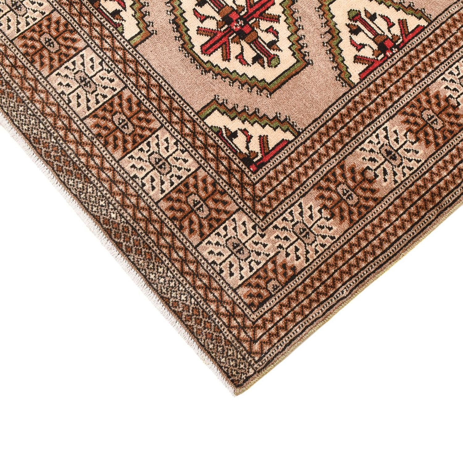 Turkaman-tæppe - 191 x 134 cm - sand