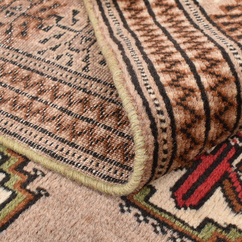 Turkaman-tæppe - 191 x 134 cm - sand