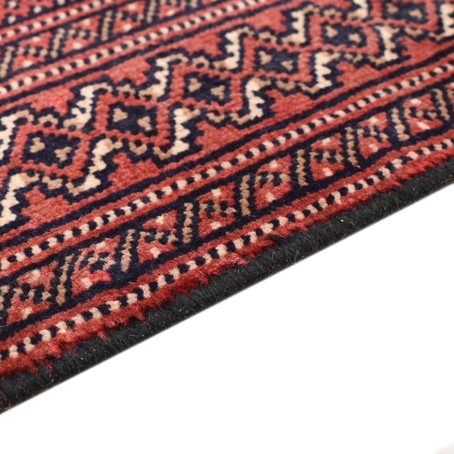 Turkaman-tæppe - 132 x 99 cm - rød