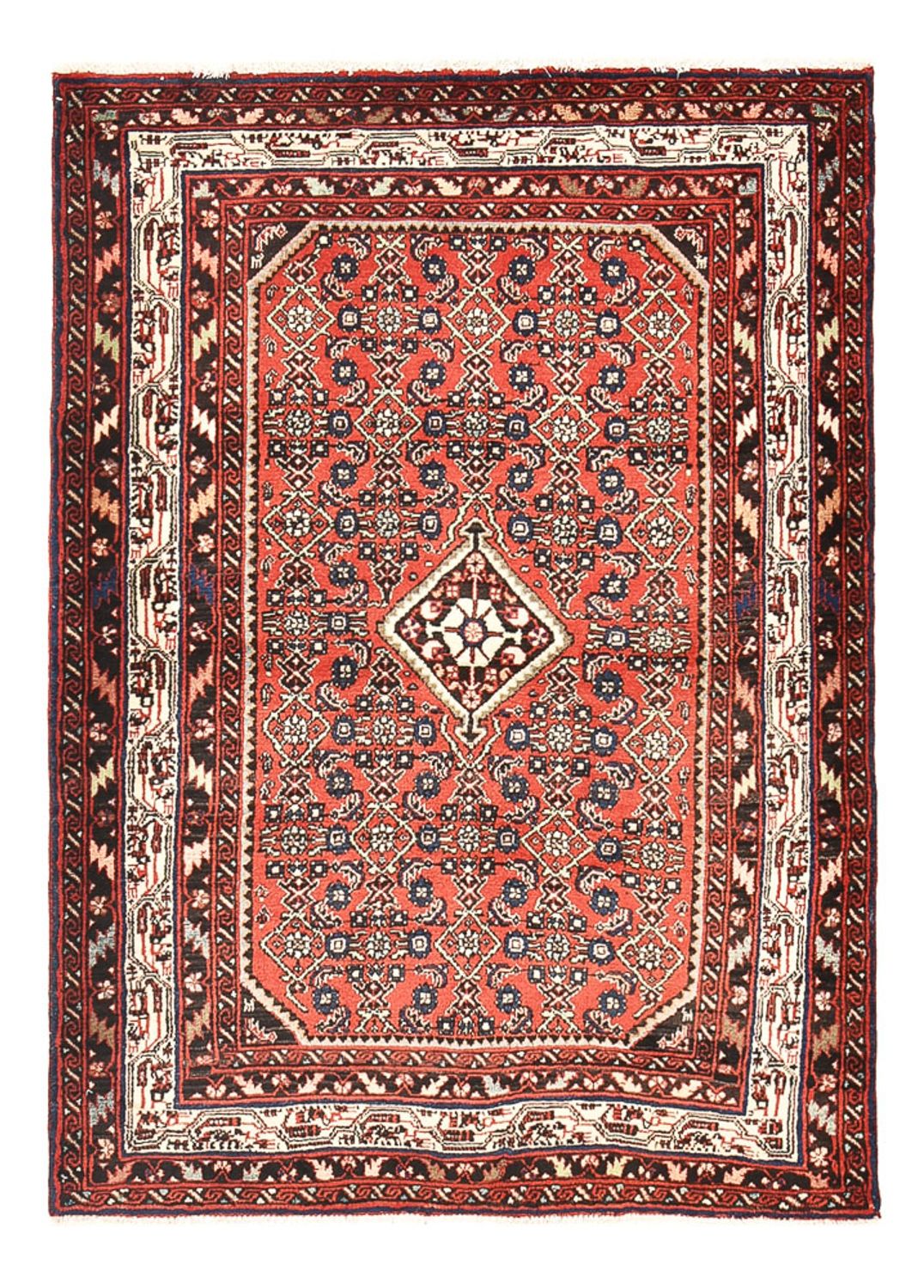 Persisk tæppe - Nomadisk - 148 x 105 cm - lysrød