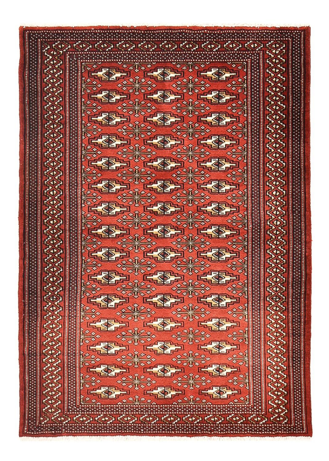 Turkaman-tæppe - 133 x 95 cm - rød