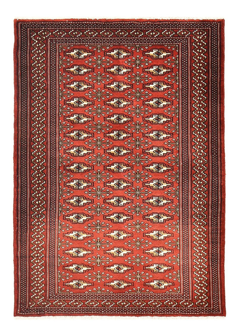 Turkaman-tæppe - 133 x 95 cm - rød