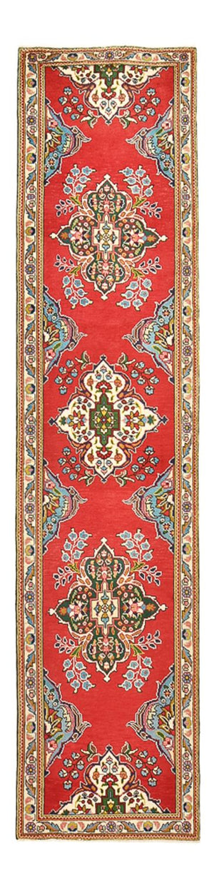 Løber Persisk tæppe - Tabriz - 343 x 80 cm - rød