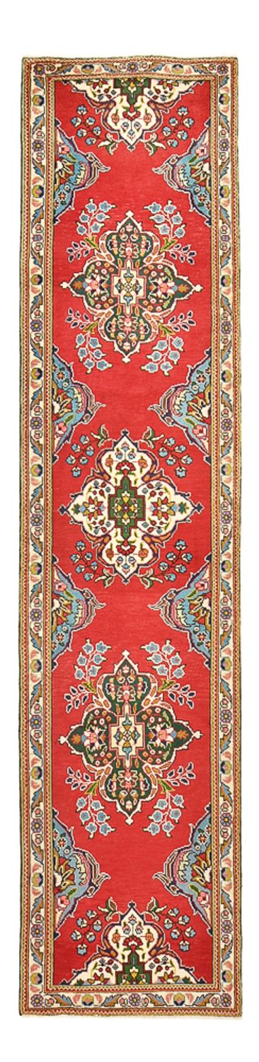 Løber Persisk tæppe - Tabriz - 343 x 80 cm - rød