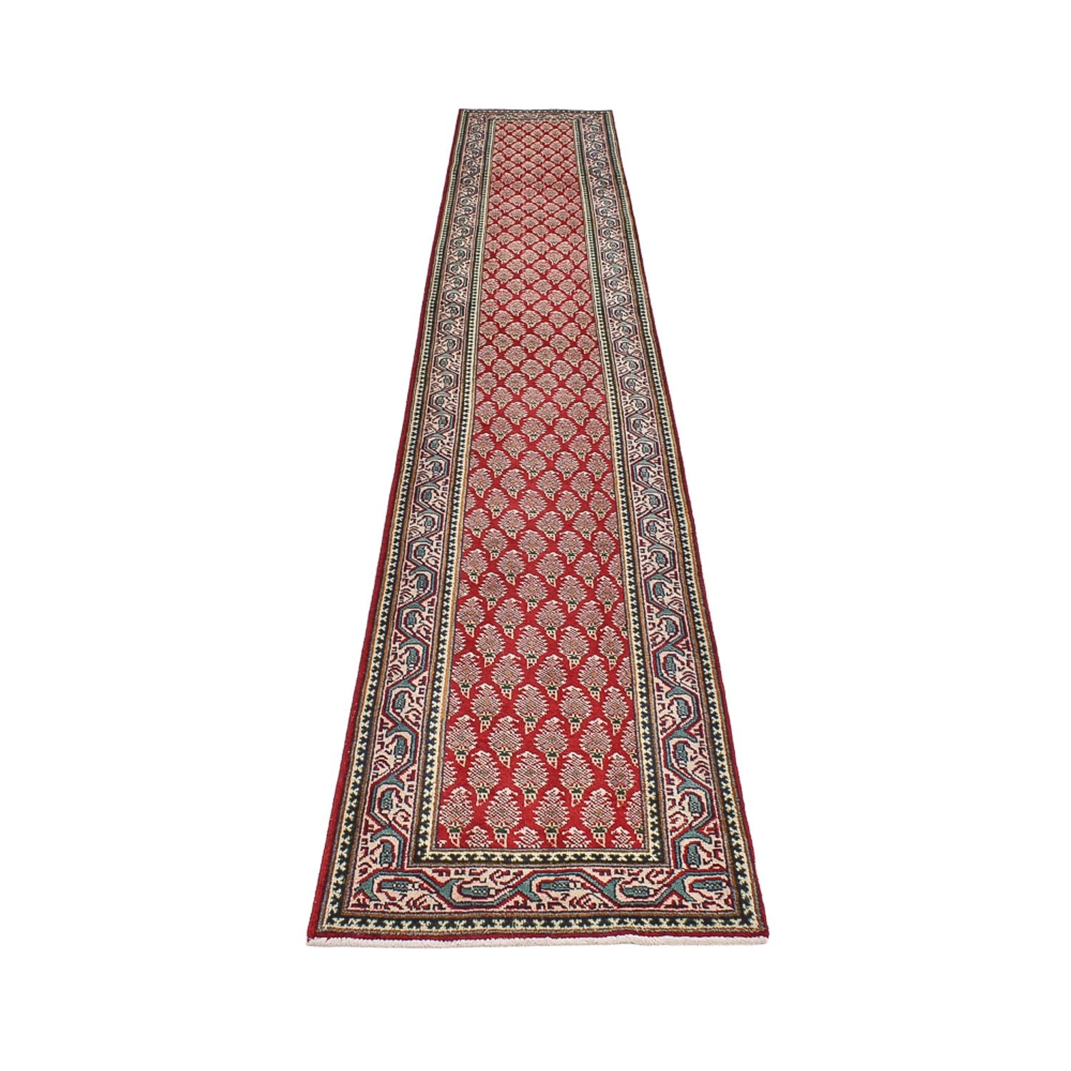Løber Persisk tæppe - Tabriz - 483 x 76 cm - rust