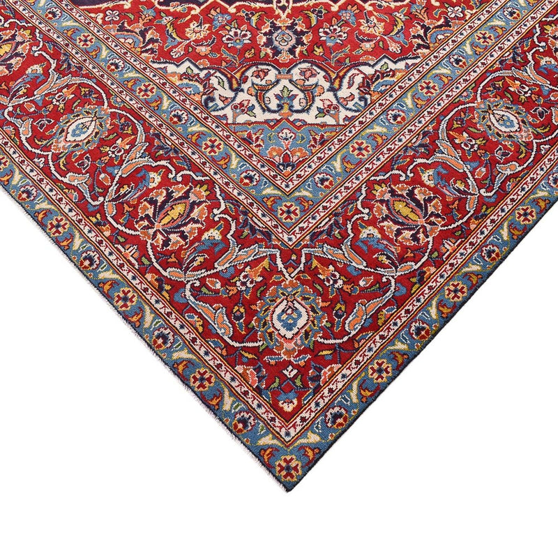 Persisk tæppe - Keshan - 345 x 232 cm - mørkerød