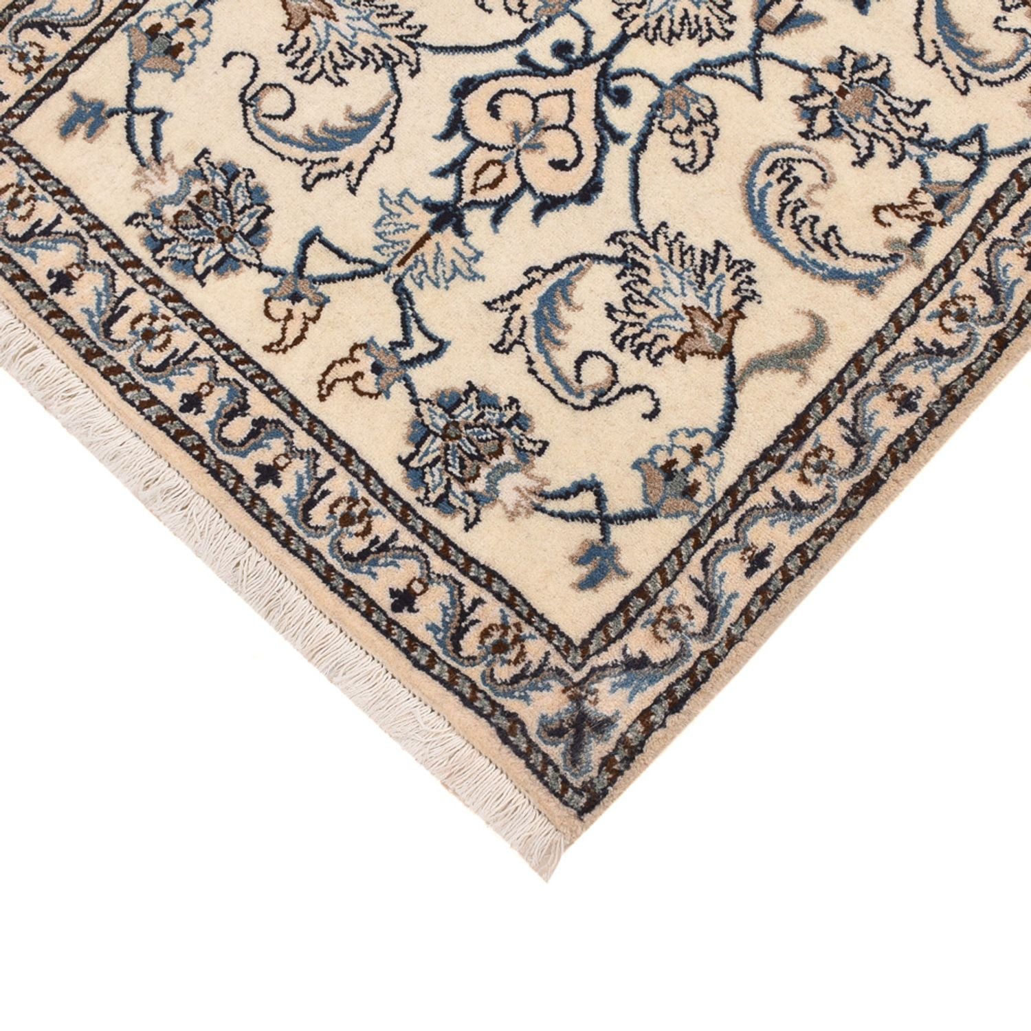Persisk tæppe - Nain - 139 x 73 cm - creme