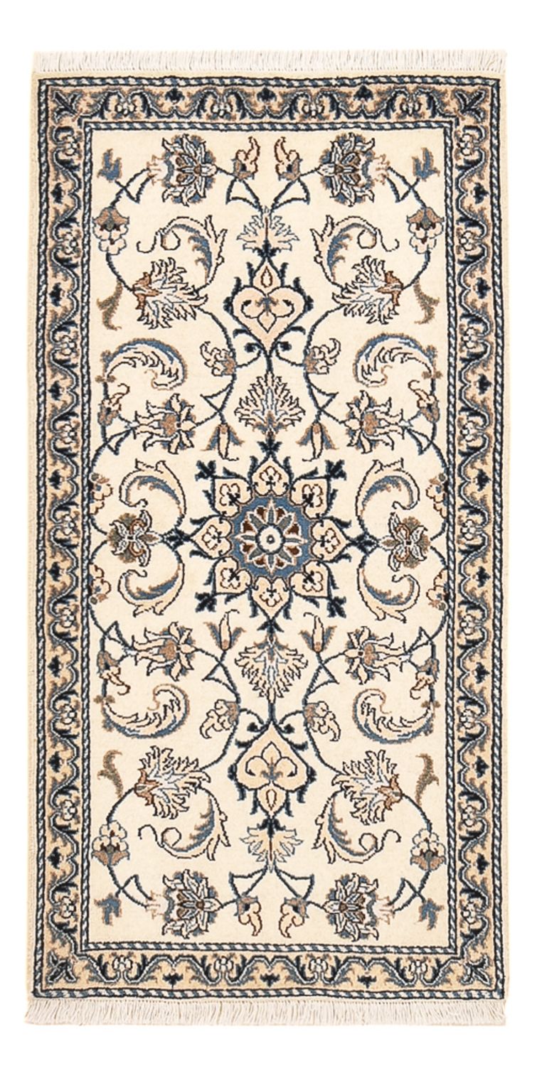 Persisk tæppe - Nain - 133 x 69 cm - creme