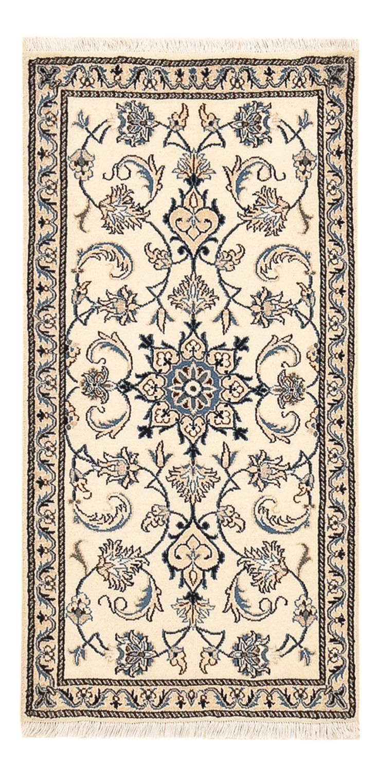 Persisk tæppe - Nain - 139 x 69 cm - creme