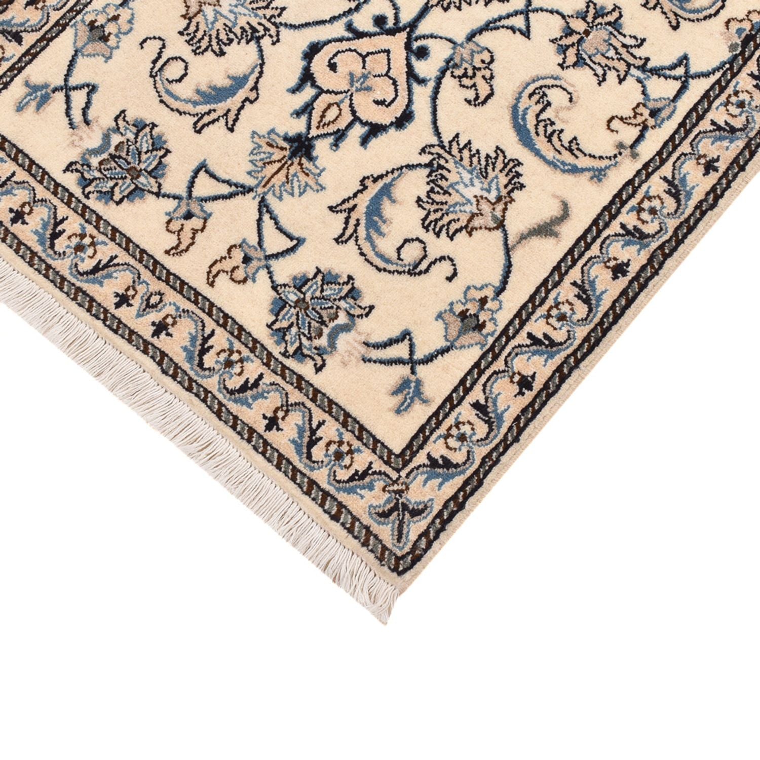 Persisk tæppe - Nain - 139 x 69 cm - creme