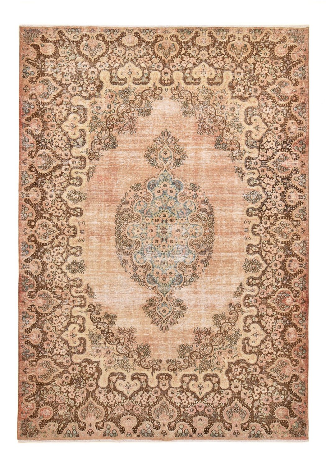 Vintage tæppe - 312 x 210 cm - lys beige