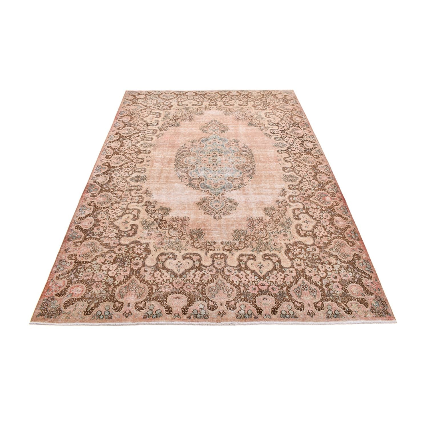 Vintage tæppe - 312 x 210 cm - lys beige