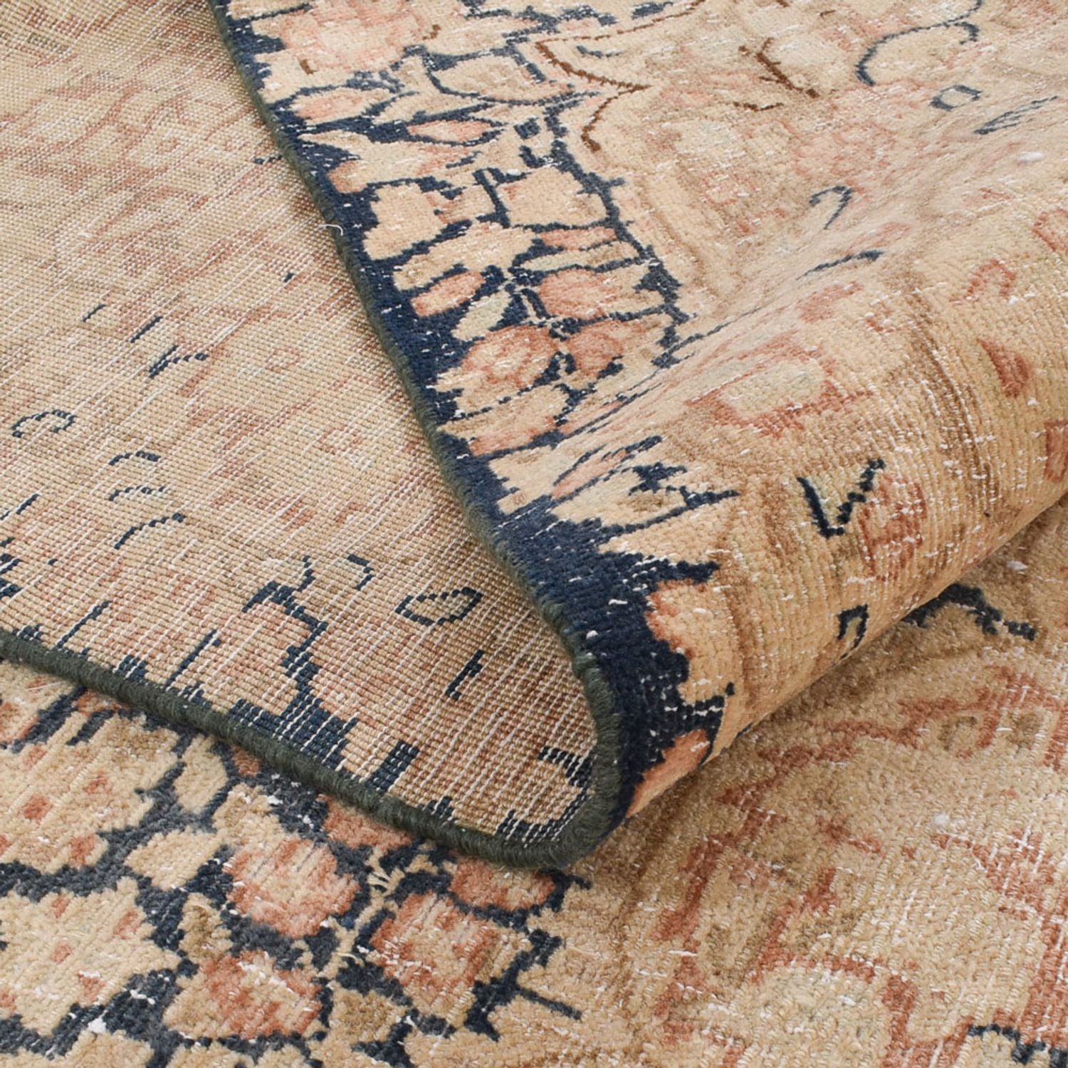 Vintage tæppe - 409 x 286 cm - lys beige