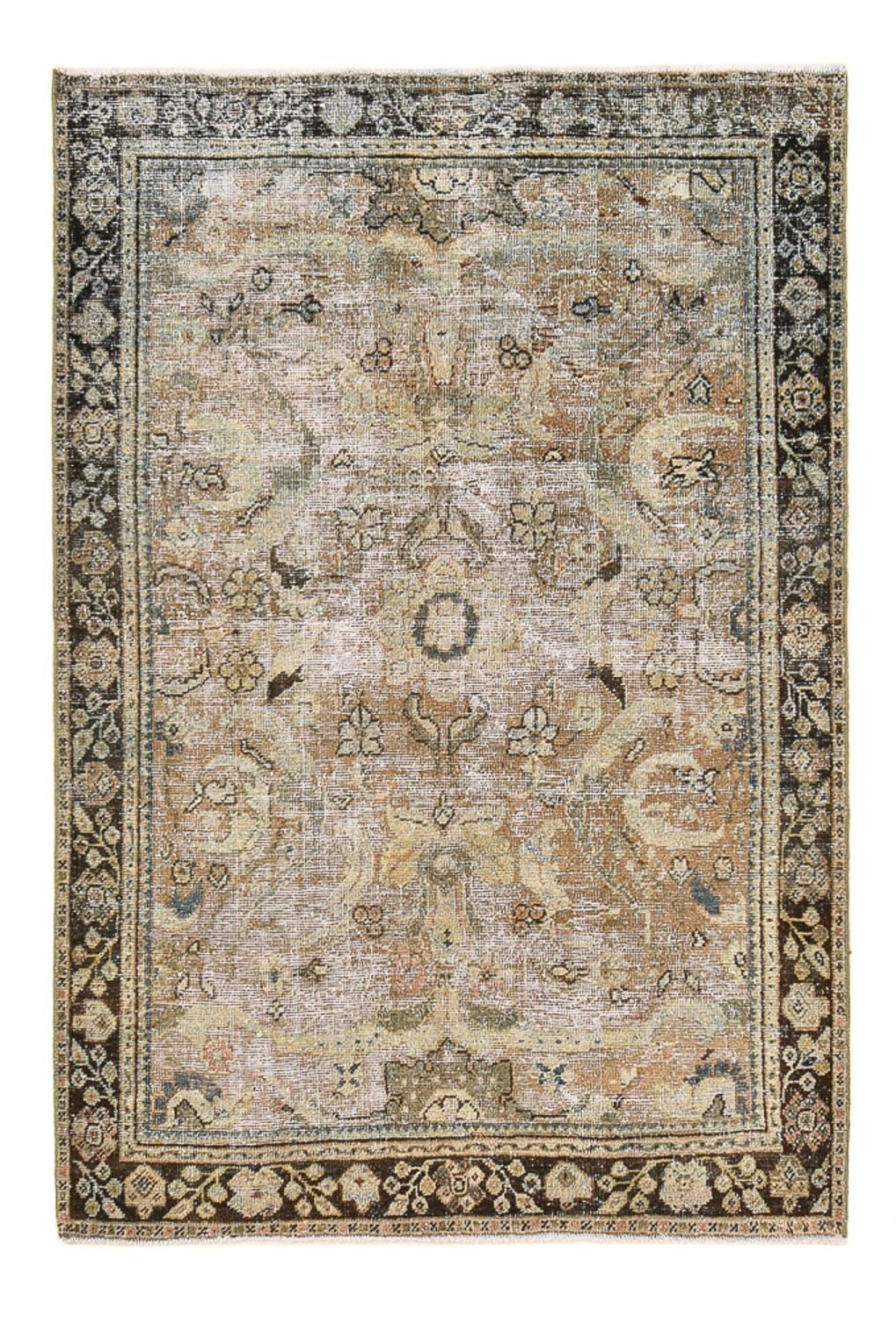Vintage tæppe - 199 x 133 cm - sand