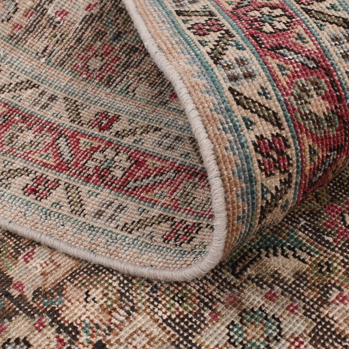 Vintage tæppe - 182 x 136 cm - beige